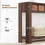 59'' Farmhouse Console Table Wooden Entryway Table with 2 Drawers & 2-Tier Open Storage Shelf