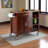Valiant Storage Utility Kitchen Cart in Walnut & Natural Finish, 35.17" H X 39.17" W X 18.52" D