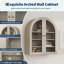 Solid Wood Oval Accent Cabinet-1694448497