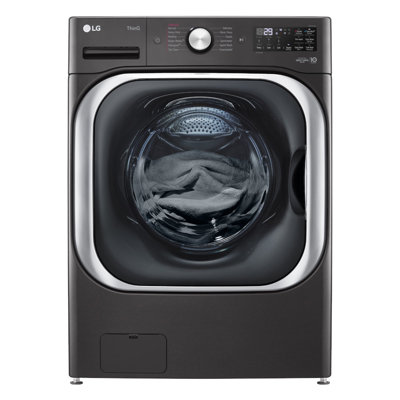 LG Mega Capacity Smart Wi-Fi Enabled Front Load Washer with TurboWash® and Built-In Intelligence, Smooth Black, 5.2 cu. ft.