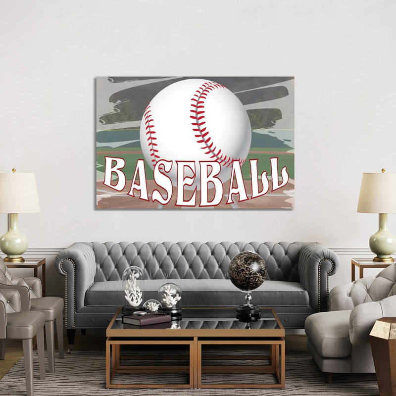 Baseball Field by Kimberly Allen - Gallery-Wrapped Canvas Giclée on Canvas, Wrapped Canvas, 30.48 cm H x 45.72 cm W