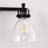 3-Light Bathroom Vanity Lights Matte Black