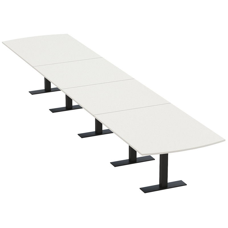 Table de conférence Pavert Arc, Noir mat, Sel Lakeland, H 30 po x l 216 po x P 48 po