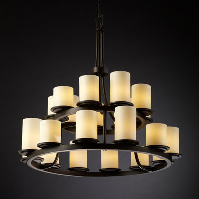 Burdette 21 - Light Dimmable Tiered Chandelier
