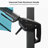 10' Square Lighted Cantilever Swivel Umbrella with Solar Powered LED Swivel and Base-67120586