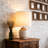 22'' White & Gold Ceramic Table Lamp Famrhouse Table Lmap for Living Room Office