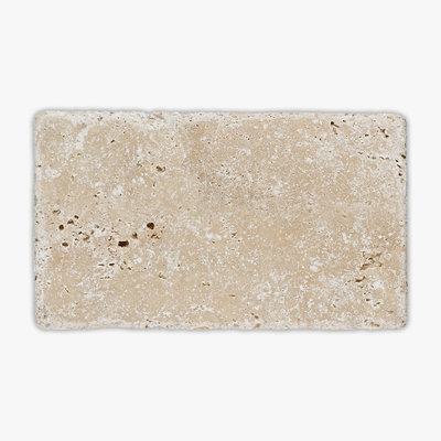 Ivory Tumbled 6x12 Travertine Paver
