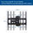 Tilt And Swivel Universal TV Bracket Wall Mount Ultra Strong Stable Support For 32-55 Inch LCD LED