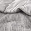 Édredon double / grand 3 pièces, riche en coton et rembourré, tissé invitant, gris avec rembourrage et tissu