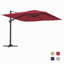 11FT Square Cantilever Patio Umbrella In Red (Without Umbrella Base)