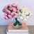 Blanc / rose doux