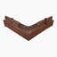 Canapé modulaire inclinable électrique en cuir fleur 6 pièces Hurst de 139 po avec ports USB-A & C intégrés et structure en bois et métal durable pour un confort et un soutien durables.