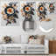 Minimal bleu ornemental rose - Art mural rose-104687199-104687201