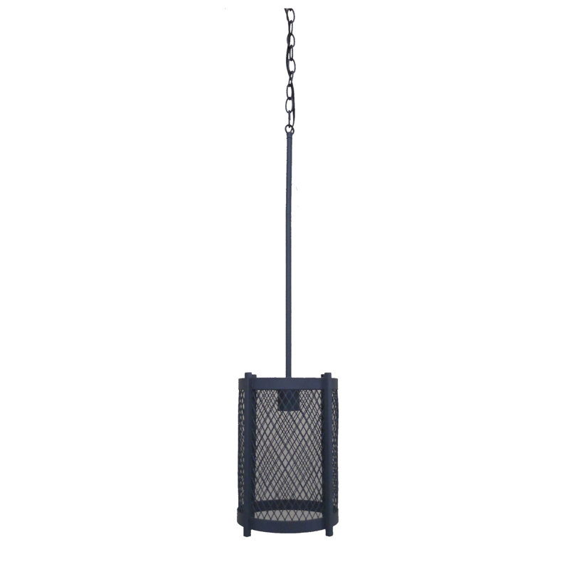 Luminaire suspendu cylindrique 1 lumière Glen, Gris foncé