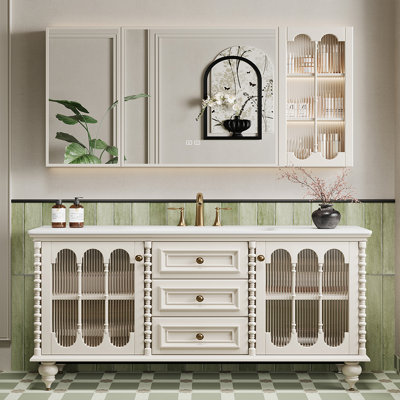 Armoire de salle de bain de style français rétro