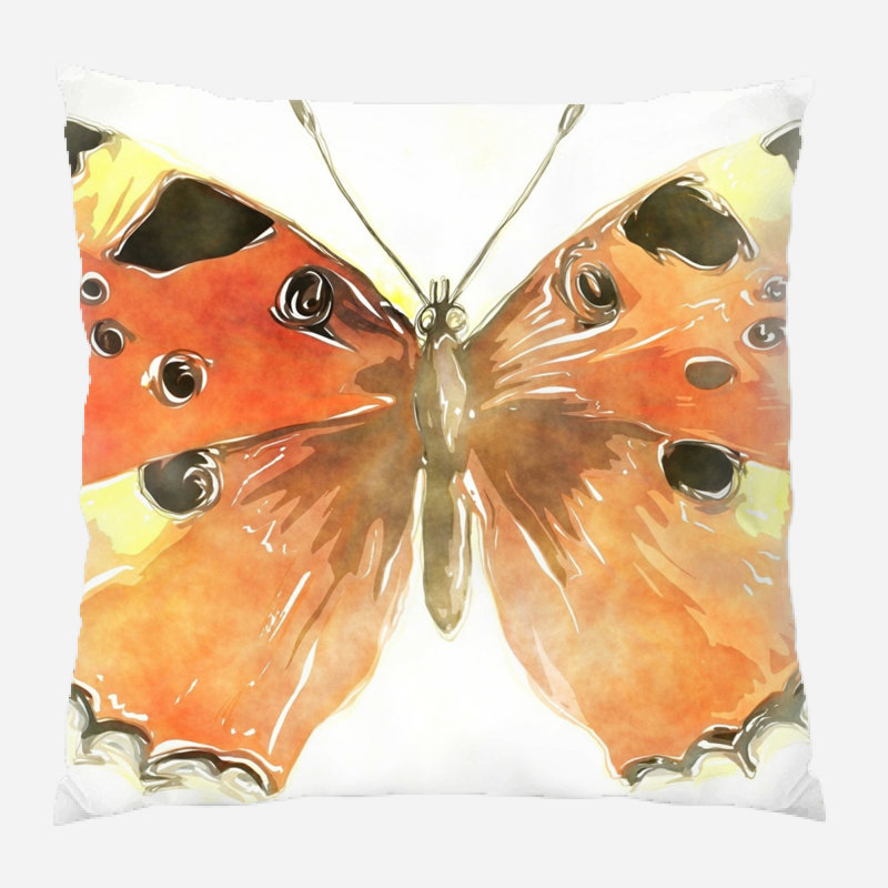Coussin décoratif aquarelle Beretta, Microsuède, Intérieur