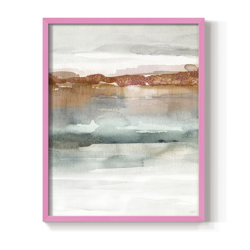 Cinnabar Sundown Framed Print - Solid Wood, Pink, 30" H x 24" W