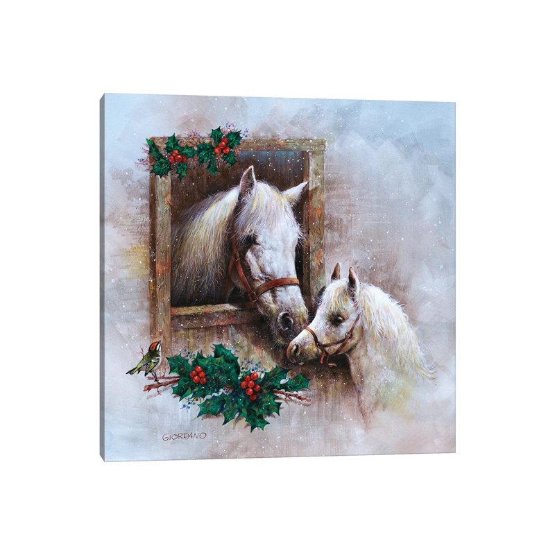 Holly And Ivy by Giordano Studios - Wrapped Canvas Painting, 45.72 cm H x 45.72 cm W x 1.91 cm D