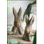 Figurine de lapin 9,3 x 7,9 x 20,3 po fabriquée à la main avec menton sur pattes pour manteau de bureau