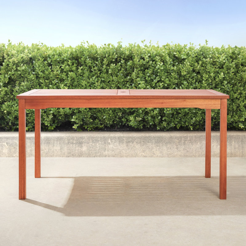 Charmante table de salle à manger en bois rustique pour six personnes, résistante aux intempéries et élégante, Bois naturel