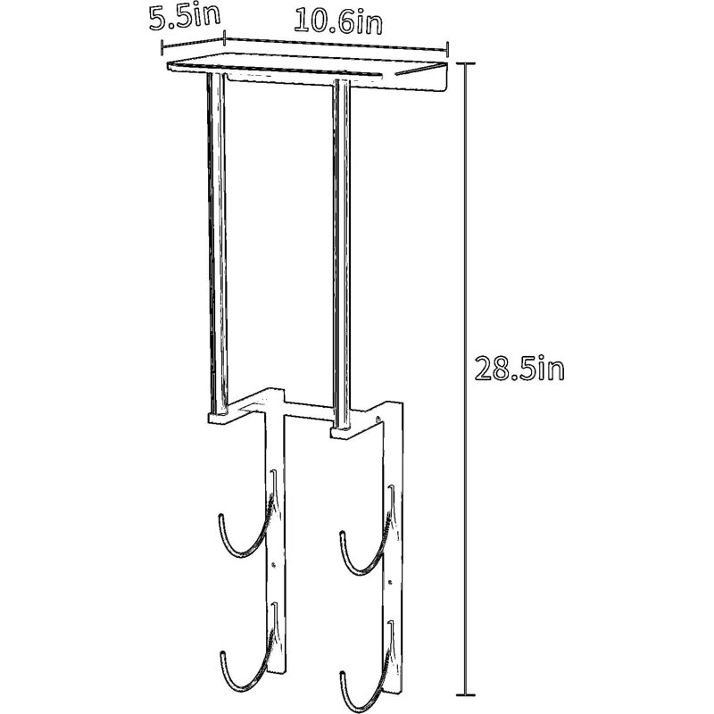 Porte-serviettes de salle de bain mural avec 2 niveaux, porte-serviettes roulé et support de rangement pour 3 grandes serviettes, gain de place pour la petite salle de bain, noir