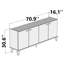 Console de 70,9 po Cotie