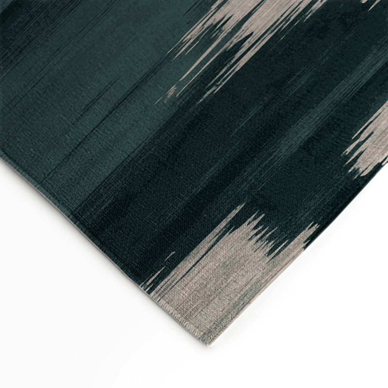 Watercolor Gray Indoor and Outdoor Area Rug, Rectangle 3' x 5'