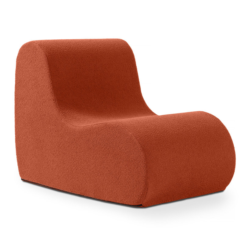 Fauteuil d'appoint Uptown, Boucle, Boucle terre cuite