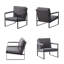 Fauteuil d'appoint minimaliste de 26,8 po Anwick, fauteuil, structure en métal.-1542189846