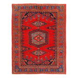 Fine Hand Knotted Persian Vintage Viess rug 7'11'' X 10'4''