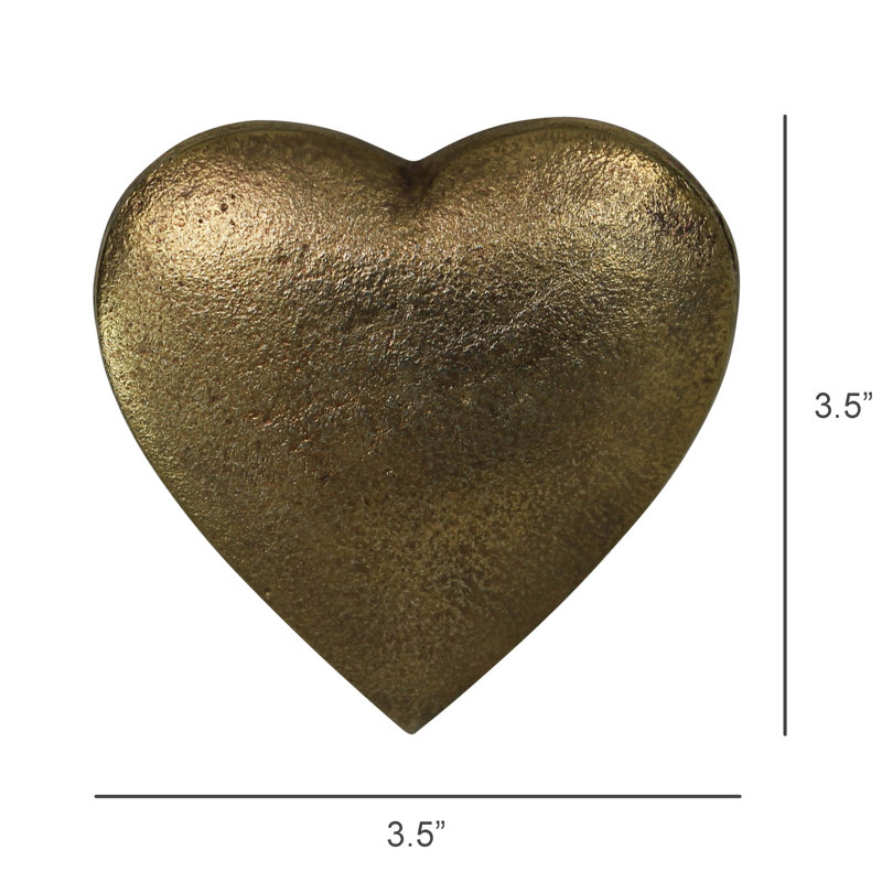 Heart Box, Antique Gold