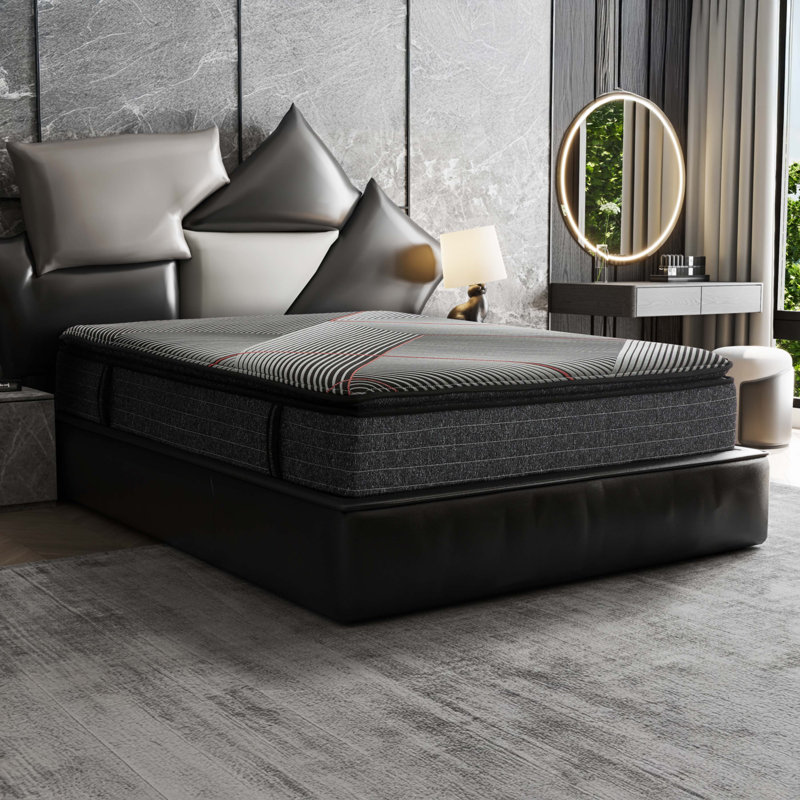 Matelas hybride en mousse viscoélastique gélifiée 13 pouces avec ressorts ensachés, 13", Grand lit