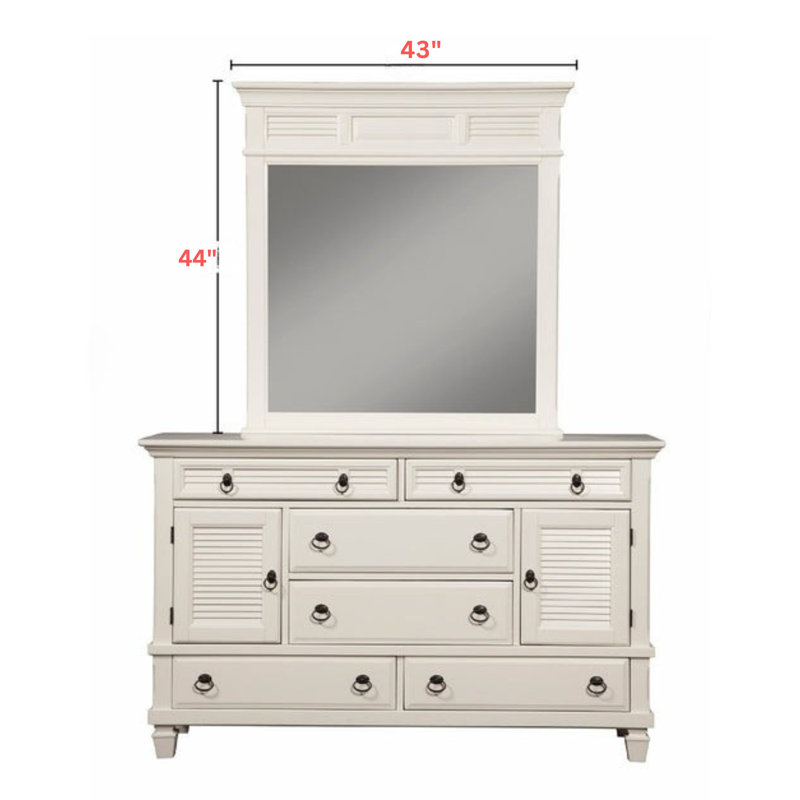 Miroir Dewitt en blanc