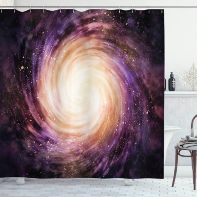 Galaxy Alluring Space Hole Single Shower Curtain