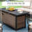 5 - Person Patio Conversation Set With Swiveling Lounge Chairs-2068476307