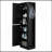 Tall Bathroom Storage Cabinet, Freestanding Storage Cabinet With Hook And Adjustable Shelf, MDF Board, Black-314810807