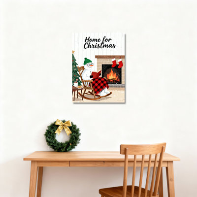 Art mural sur toile avec bonhomme de neige