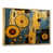Toile avec cadre flottant or