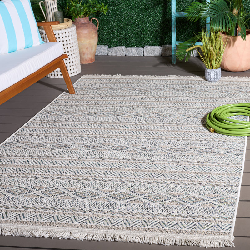 Wolack Wicker Performance Southwestern Rug, Rectangle 5'3" x 7'6"
