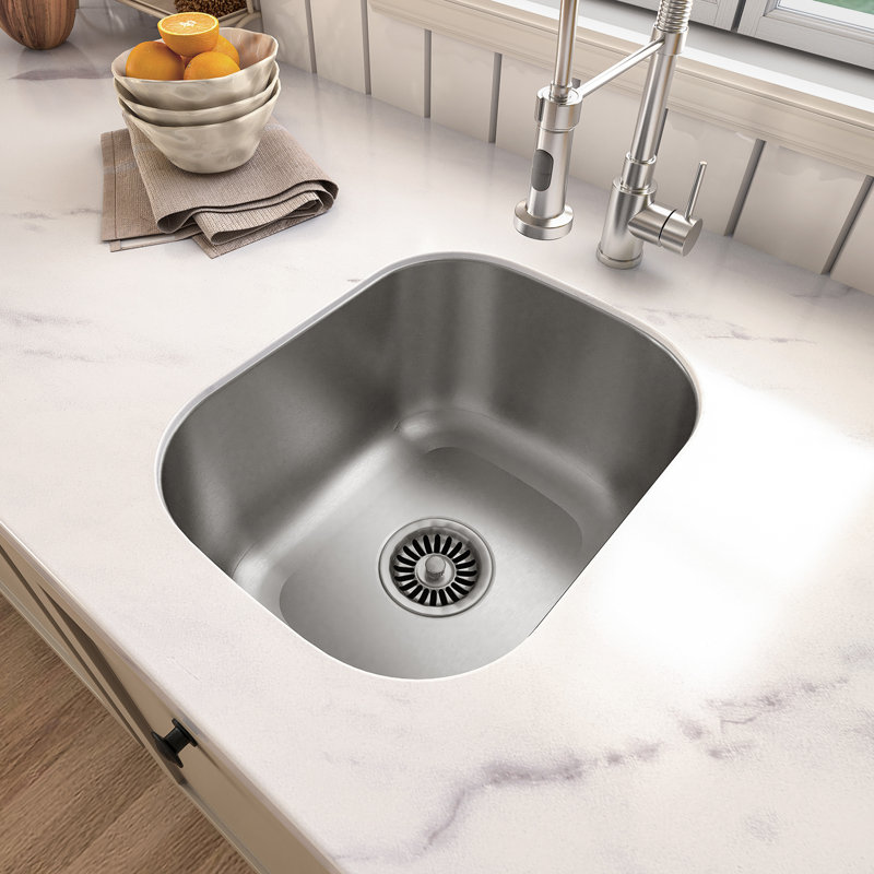 15'' L Single Bowl Stainless Steel Kitchen Sink