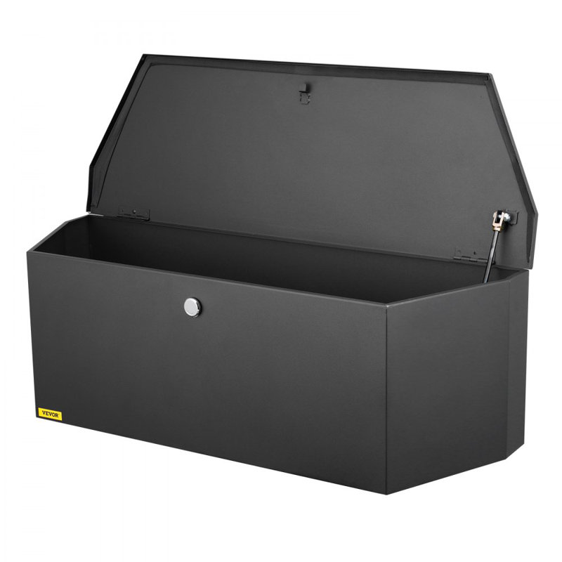 Trailer Tongue Box, Carbon Steel Tongue Box Tool Chest, Heavy Duty Trailer Box Storage with Lock and Keys, Utility Trailer Tongue Tool Box