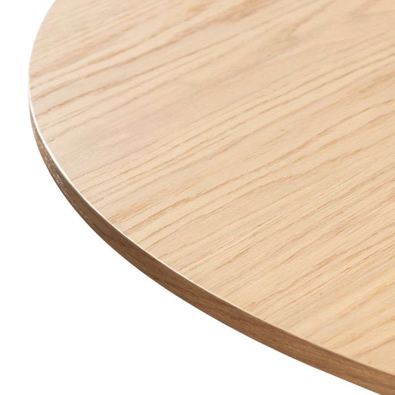 Angjelin Round Wood Dining Table, Natural Wood, 30"H x 46"L x 46"W