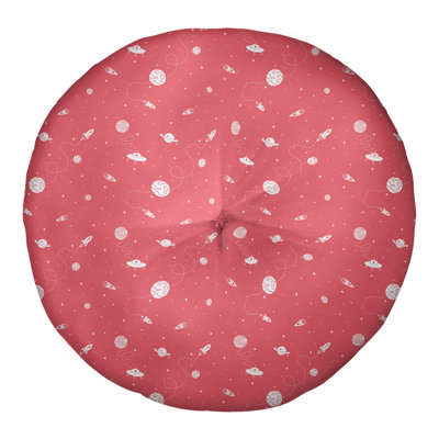 Oreiller de sol touffeté rond Katelyn Elizabeth