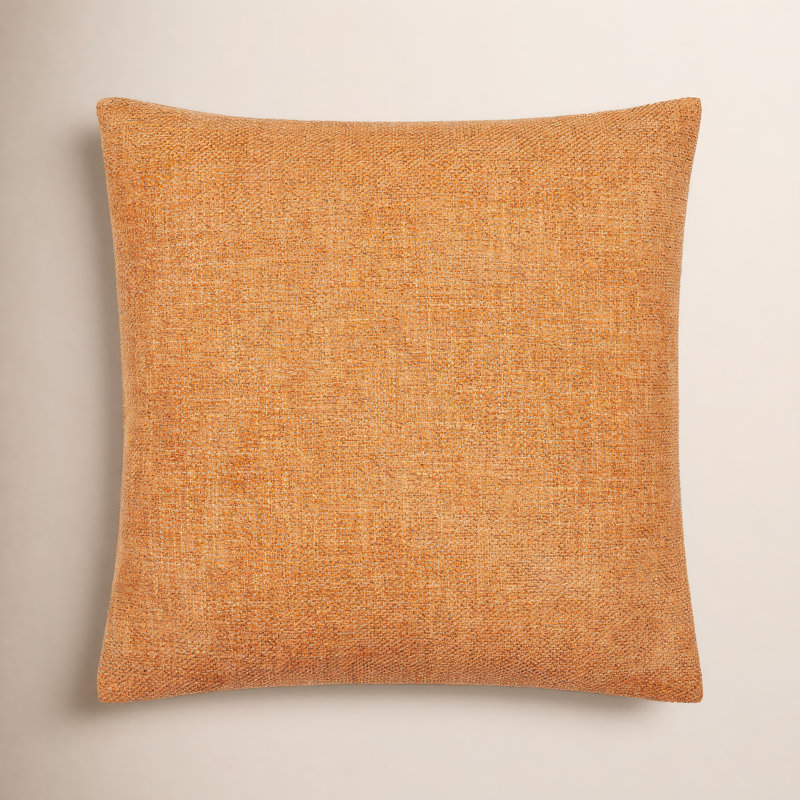Kamaili Reversible Pillow Cover, Pillow Cover Only - No Insert, 20"H x 20"W, Orange Brown