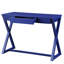 Bureau d'écriture Twilight Blue 1 avec base en X pour console de bureau efficace et tiroir