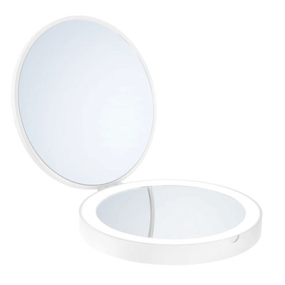 Outline Lite Rechargeable Travel 7x's magnifying & normal make-up Mirror compact- USB charging cord included 