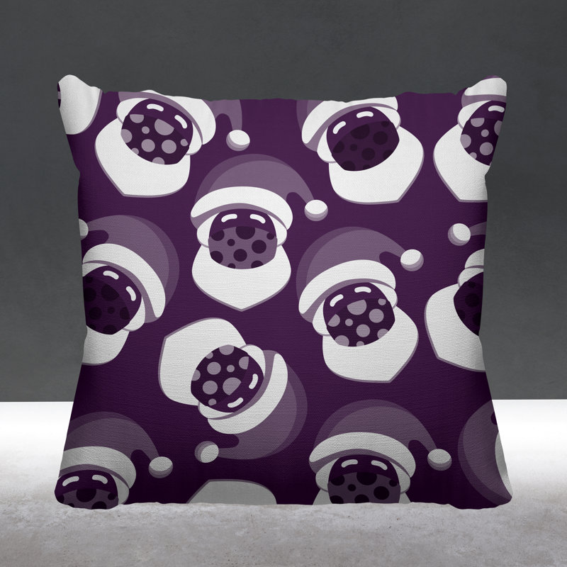 Coussin intérieur / extérieur Santa Claus, Mauve, L 17 po x H 17 po