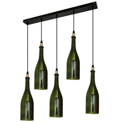 Northborough 5 - Light Cluster Geometric Pendant with PVC Accents