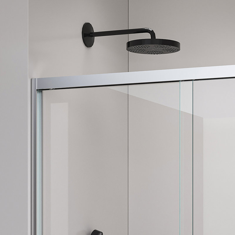 44-48*72 INCH Frame Double Sliding Soft-Close Shower Doors, Bathroom Sliding Shower Door,  (6Mm) Thick SGCC Tempered Glass Door For Bathroom Door ,Brushed Nickel