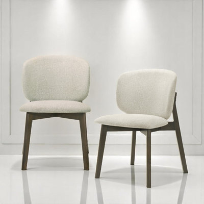 Mallin Dining Armless Side Chair, Chenille, Upholstered Seat And Backrest (Set Of 2)